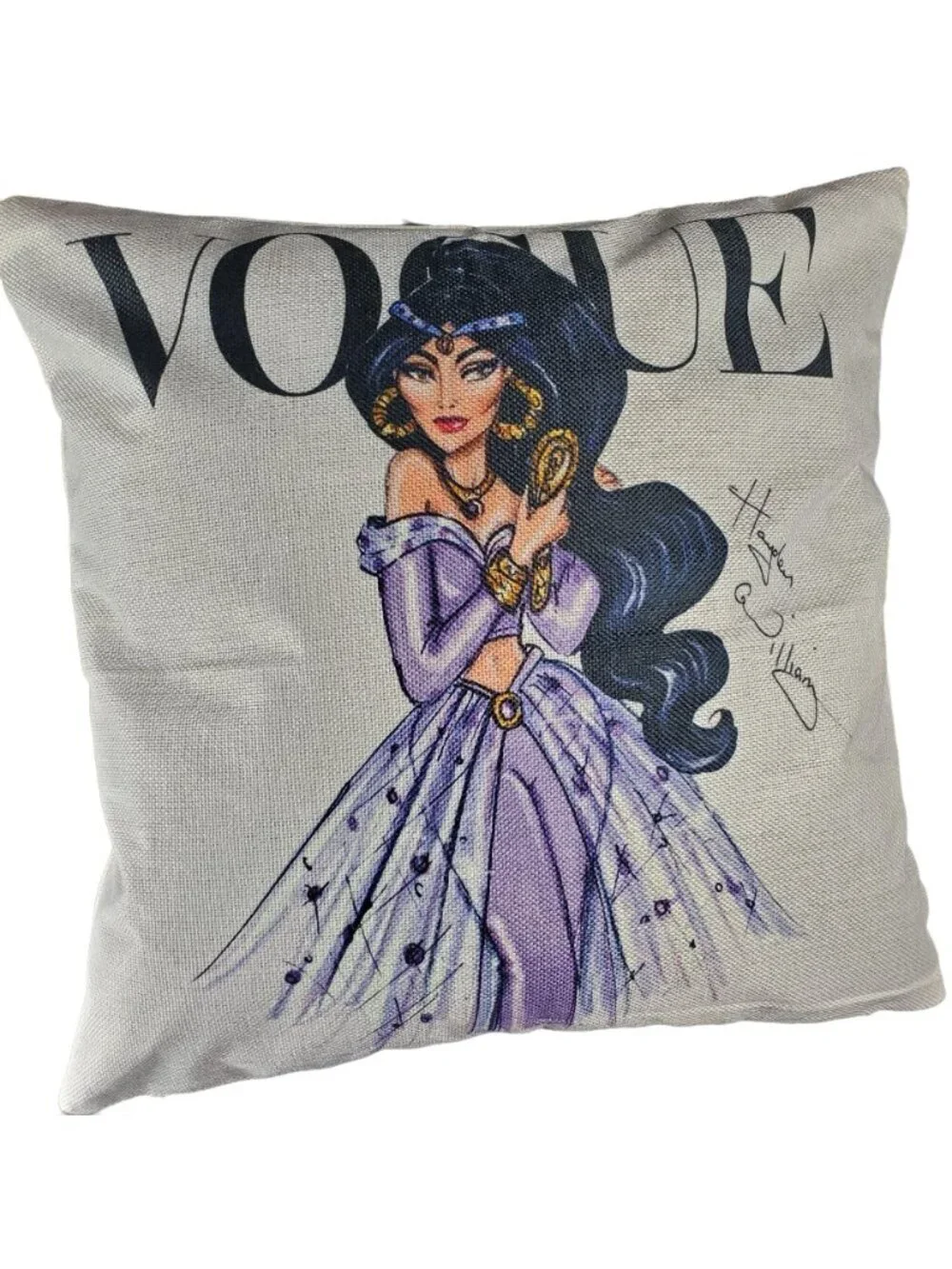 Jasmine Princess Accent Pillowcase Aladdin Throw Pillow Cushion Cover Home Decor